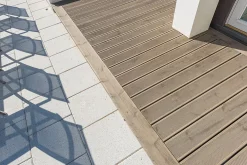 Terrassebord royalimpregnert grå furu Uno rillet 28x120 mm