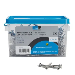 Terrasseskrue syrefast 4,2x56 mm A4 a 250 stk torx 20