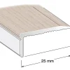 Terskellist fix nr 84 -2 meter hvitkalket eikfolie 2000x25x12