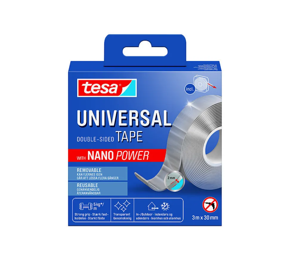 Tesa monteringstape nano power 3m x 30mm