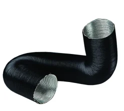 Tilluftsslange sort Ø100 mm 1 m