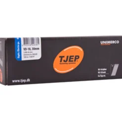 Tjep vd18 38 mm stift blankf. Box 5.000 stk.