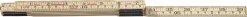 Tommestokk 1 meter tre 61-1-6 metrisk gradering/engelsk tomme
