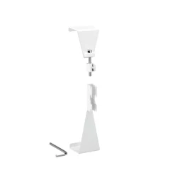 Topp-/bunnfeste til dør 68x40x150 mm hvit