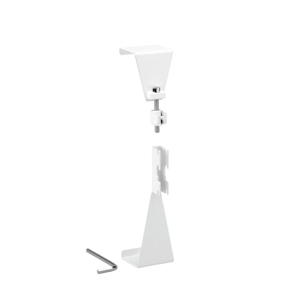Topp-/bunnfeste til dør 68x40x150 mm hvit