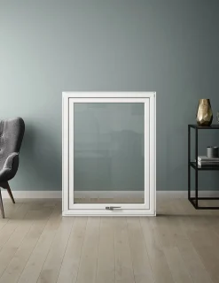 Toppsving vindu U12 90x90 cm hvit