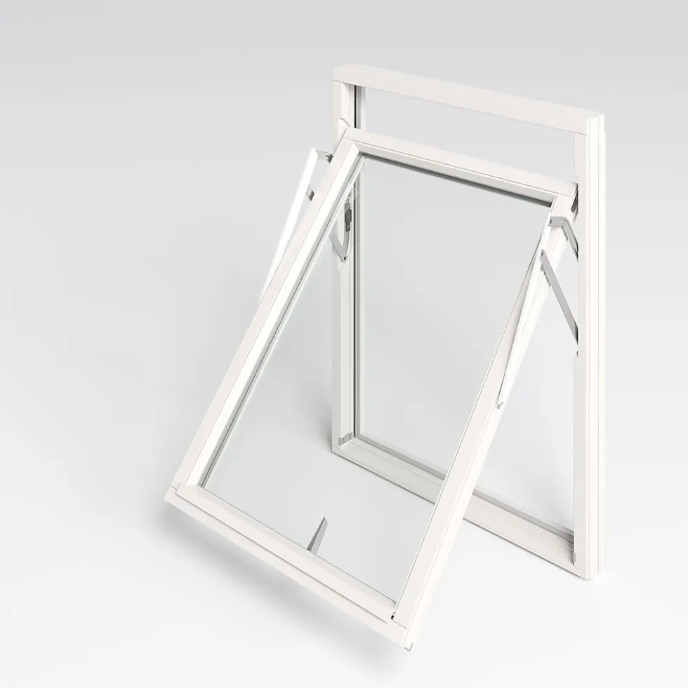 Toppsving vindu U12 90x90 cm hvit