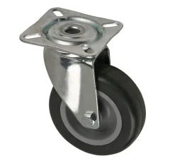 Transporthjul ø 75 mm m/plate elforsinket bæreevne 60 kg
