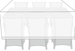 Trekk for hagemøbler 220x130x85 cm 80g/m² 210D
