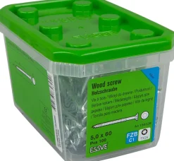 Treskrue Essdrive senkhode blankforsinket 5x60 mm 100 stk