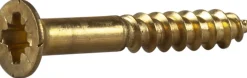 Treskrue inv sh 3,45x25messing -10 senkhode for bruk innendørs