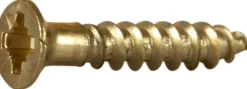 Treskrue inv 3,45x19 messingmessing -12 senkhode for bruk innendørs