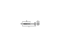 Treskrue utv ph 4x50 a2 a-200a2 rustfri panhode