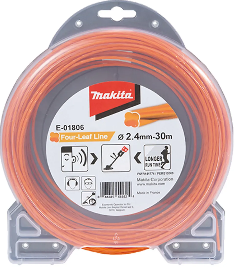 Trimmertråd støysvak 2,4 mm x 30 meter