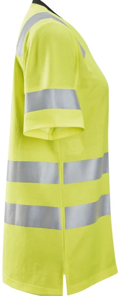 T-skjorte dame gul XS resirkulert polyester bomull