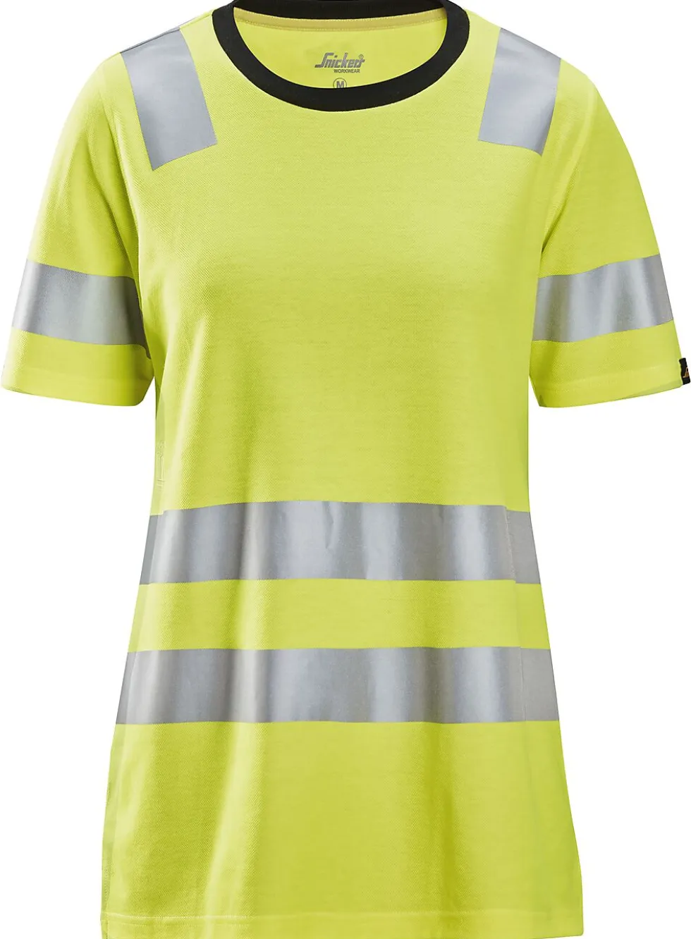 T-skjorte dame gul XS resirkulert polyester bomull
