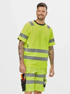 T-skjorte 2530 gul str XXL Snickers Workwear