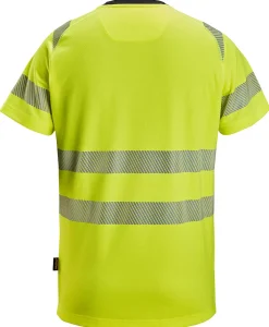 T-skjorte 2539 kl2 gul 3xl snickers workwear