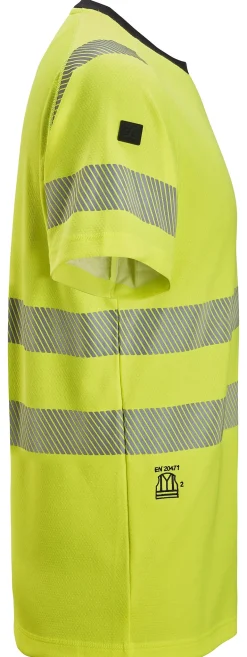T-skjorte 2539 kl2 gul 3xl snickers workwear