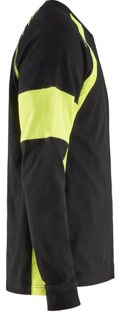 T-skjorte lang arm 352010309933xxxl svart/gul