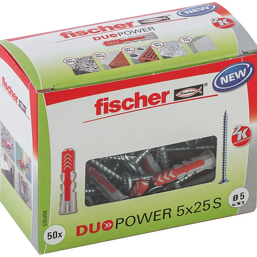 Universalpl duopower 5 x 25 s a50 med skrue