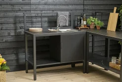 Utekjøkken modul aluminium sort