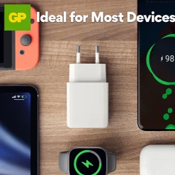 Vegglader PD 20W USB-A + USB-C