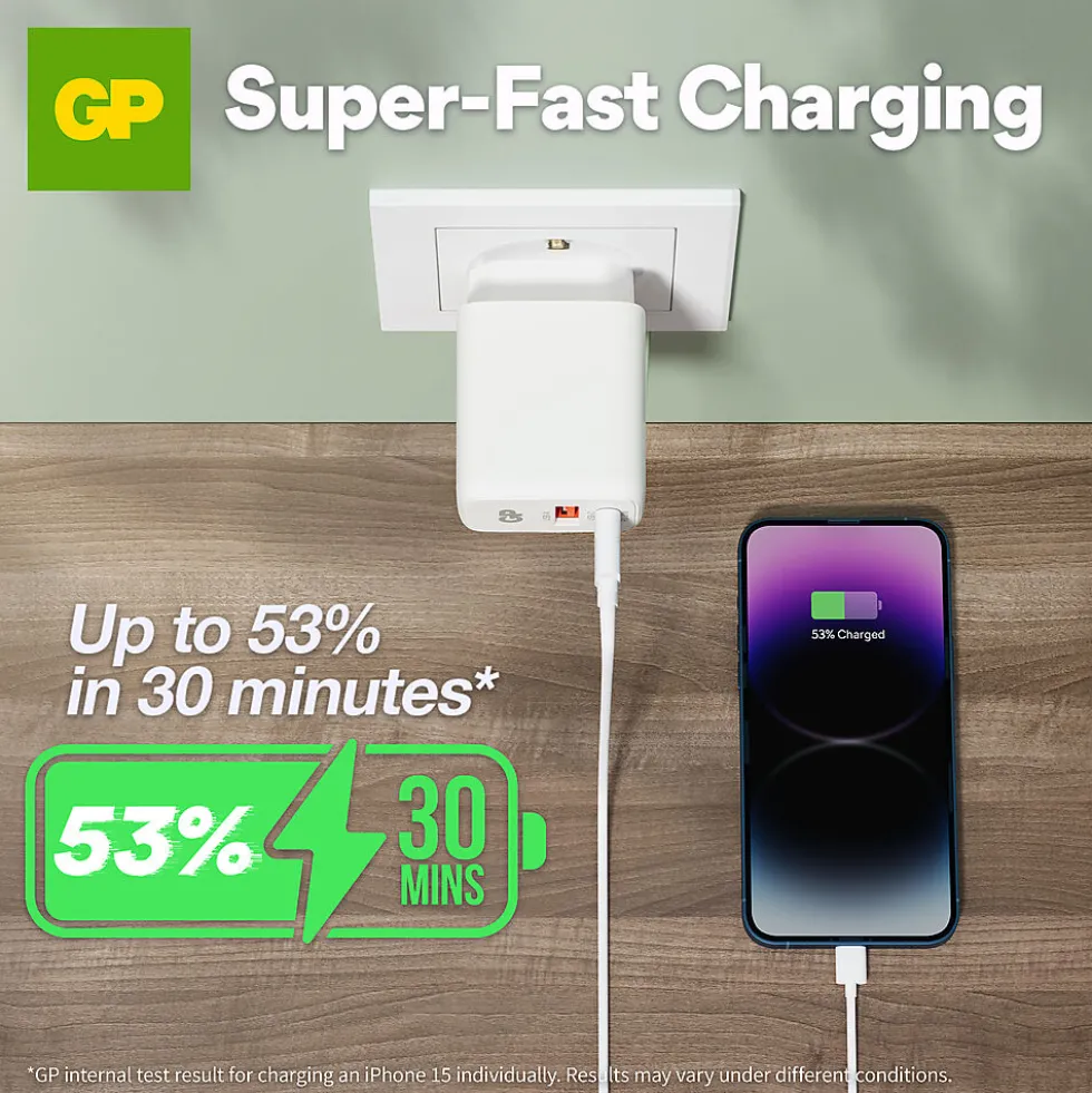 Vegglader PD 20W USB-A + USB-C
