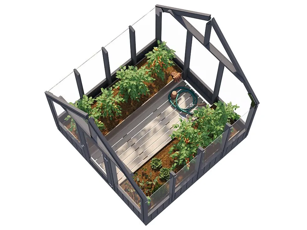 Veksthus Palmako Emilia 5,4 m2 gråmalt