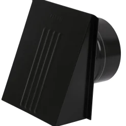 Ventilatorventil med spjeld Ø125 mm sort