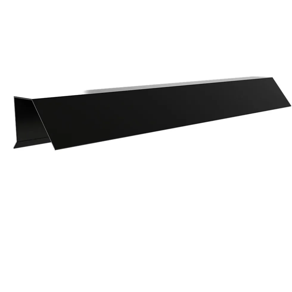Vindskibeslag til takrenne 0,6 mm 2500 mm sort