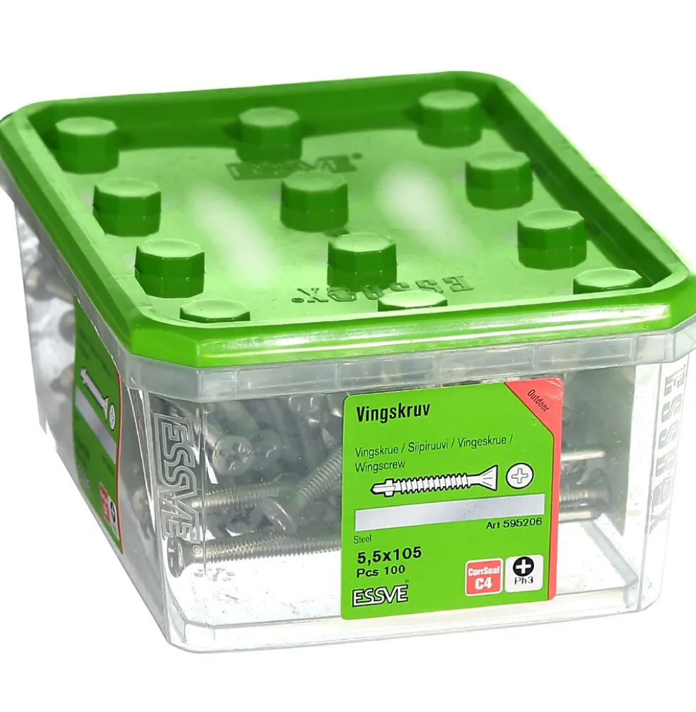 Vingeskrue stål sh bs 5,5x105 -100 senkhode borspiss corrseal