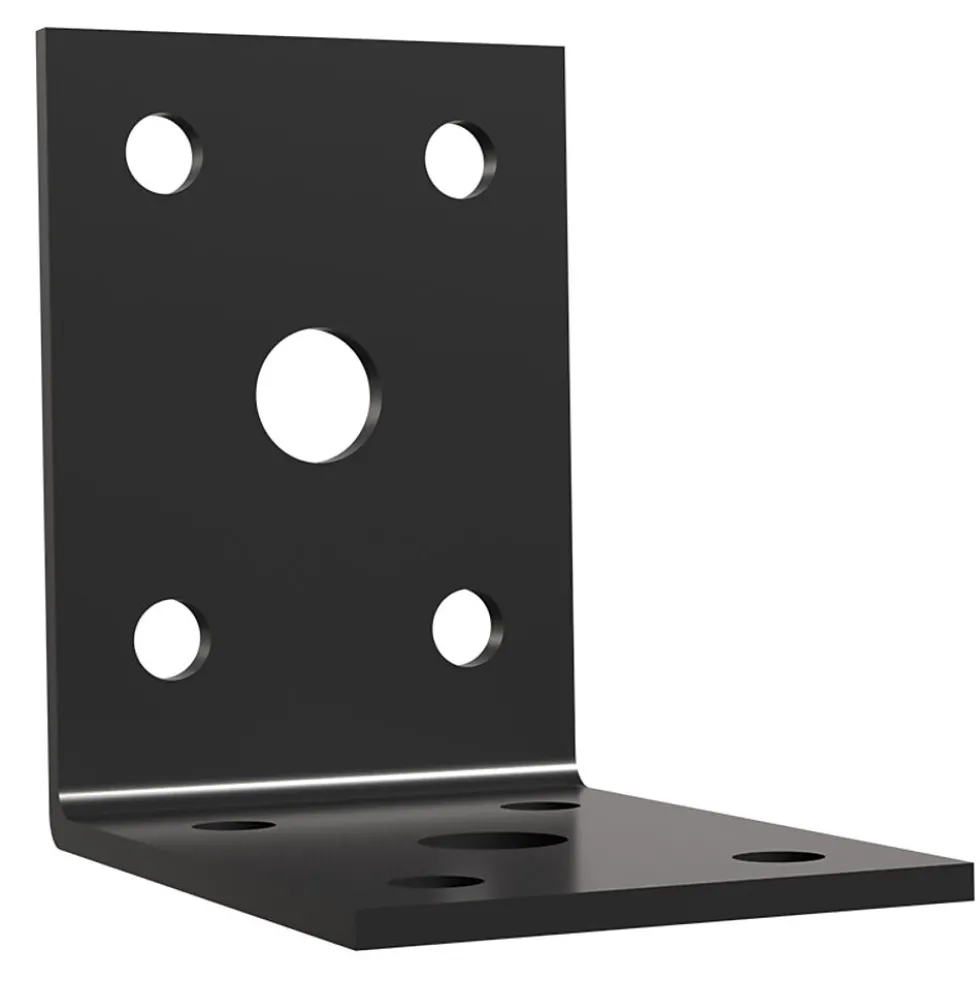 Vinkelbeslag sort 50x50x35 mm
