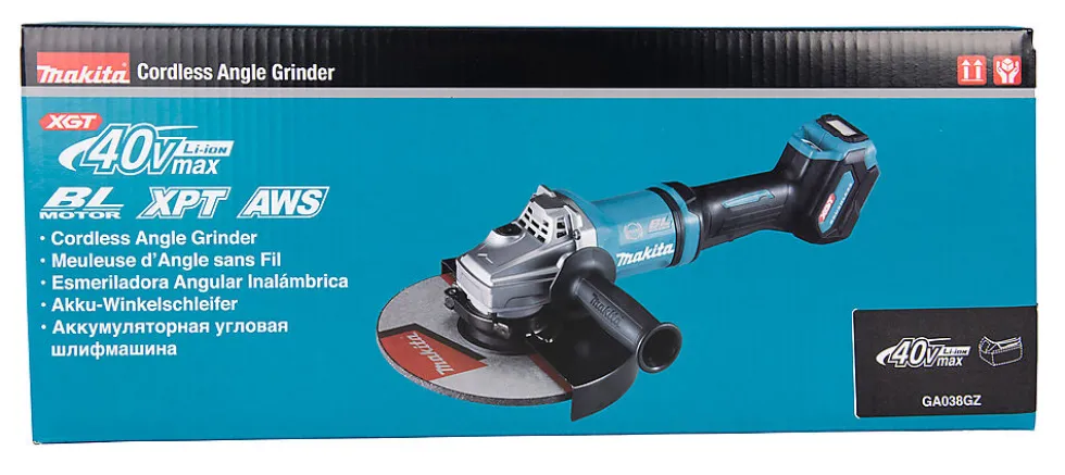 Vinkelsliper 40V GA038GZ XGT u/ batteri