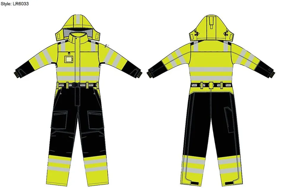 Vinterdress LR6033 str 3XL gul