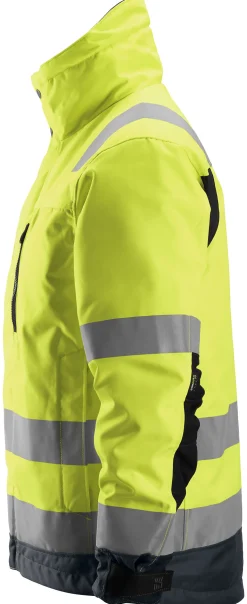 Vinterjakke high-visibility gul/mørk grå str XS