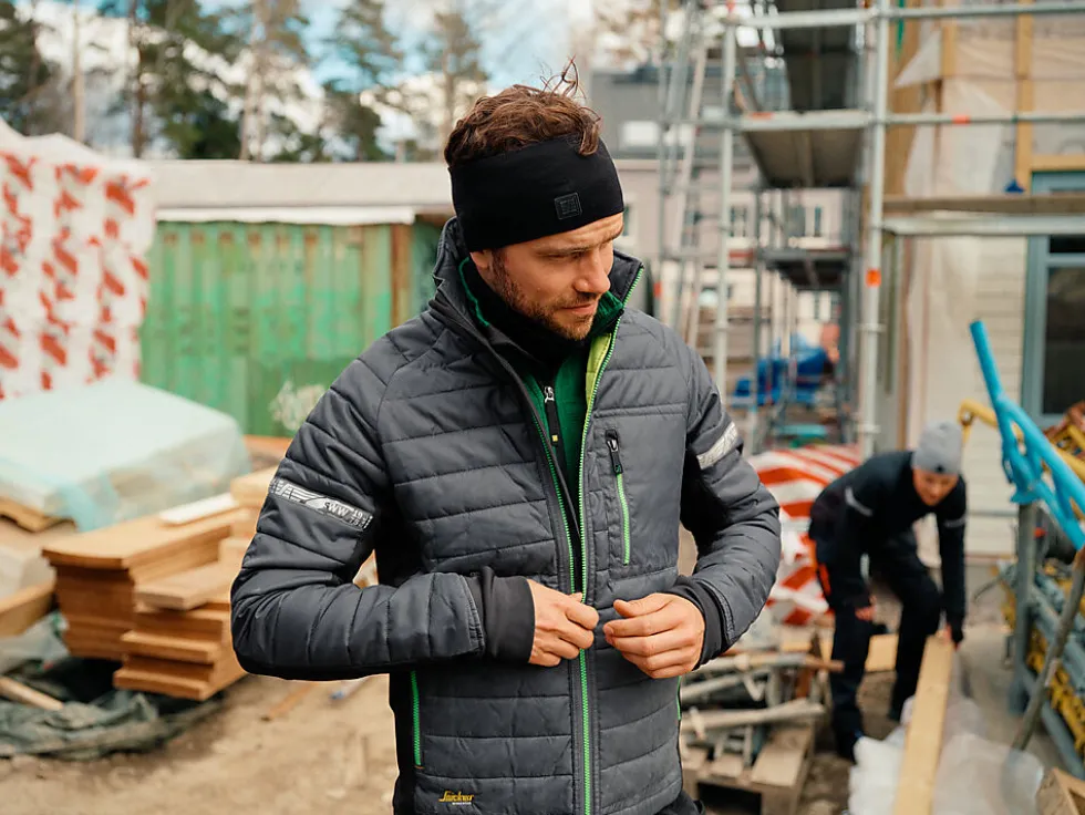 Vinterjakke 8101 mgrå/sor s snickers workwear