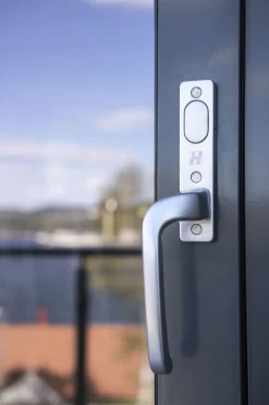 Vrider h-balk dør børstet aluminium