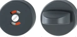 Vrider wc ledig/opptatt black matt rød og hvit indikator