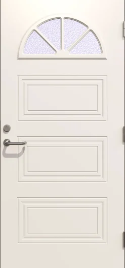 Ytterdør Halden hvit høyrehengslet 100x210 cm