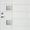 Ytterdør Katrine hvit sotet glass høyrehengslet 100x210 cm