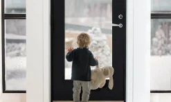 Ytterdør Lier hvit høyre 100x210 cm