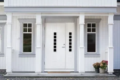 Ytterdør tofløyet Lillehammer glass hvit venstre 150x200 cm