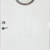 Ytterdør Ula hvit glass høyrehengslet 90x210 cm
