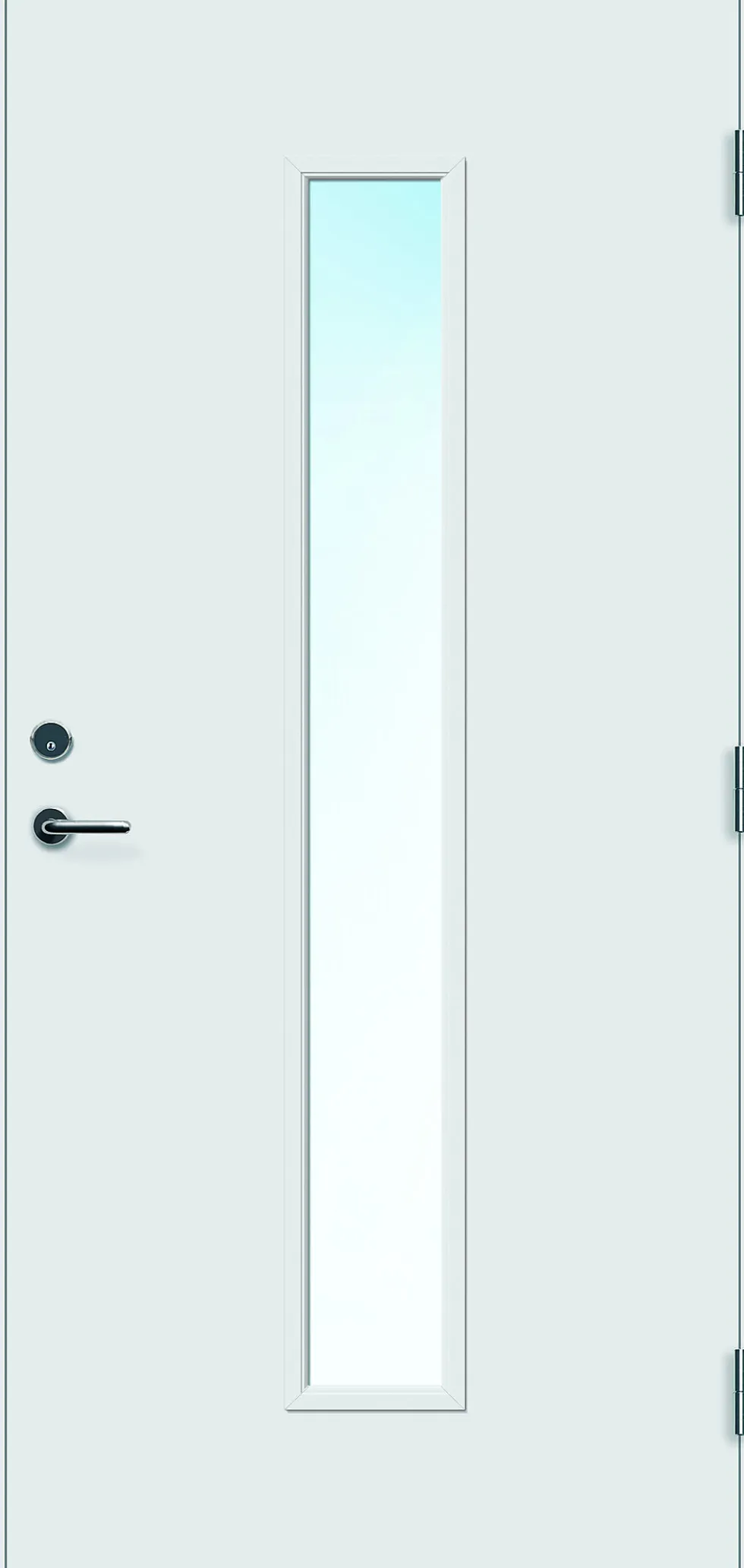 Ytterdør Volda med glass mørk grå venstre 90x200 cm