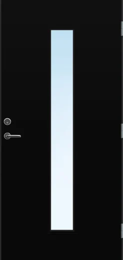 Ytterdør Volda med glass mørk grå venstre 90x200 cm